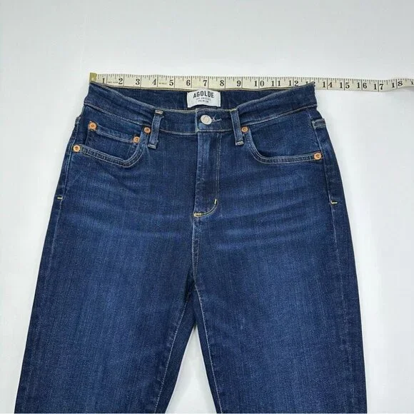 AGOLDE Women’s Blue Sophie Mid-Rise Skinny Stretch Ankle Designer Jean W26/L25.5